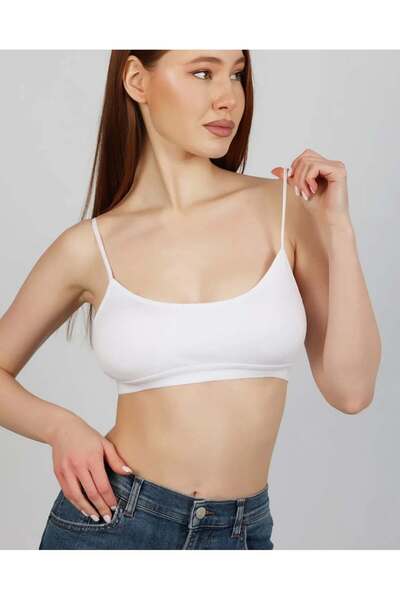 Bluezoni Women's Colorful 5-Piece Sports Bra with String Straps and Removable Pads, Half Tank Top