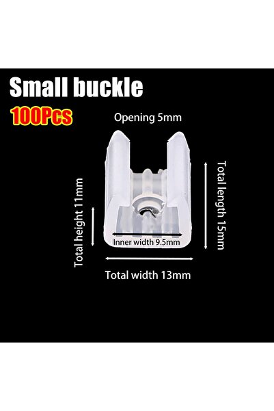 Choice 100 قطعة من الطراز 1، حامل مشابك ثابتة لشريط LED بقطر 8-20 مم لتثبيت ضوء النيون 2835 5050/5730/2835