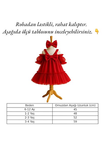 BİYA BABY girl's and baby's tulle birthday special occasion dress tutu dress