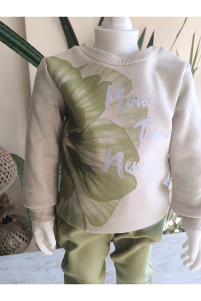 Miniworld Girls' Top and Bottom Set Long Sleeve Tracksuit Comfortable Stylish Modern Design