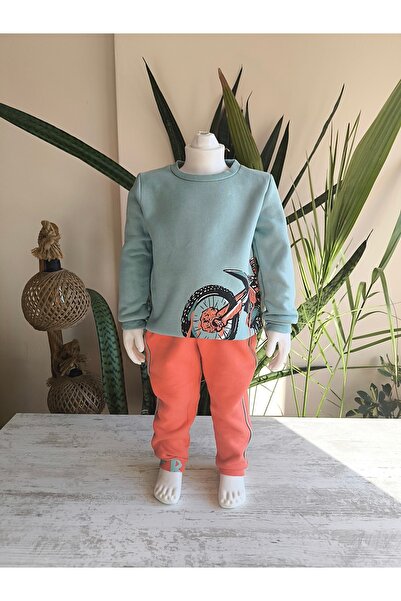 Miniworld طقم ملابس رياضية للأولاد والبنات بأكمام طويلة للجنسين، ملابس رياضية غير رسمية، تصميم عصري أنيق، مضلع