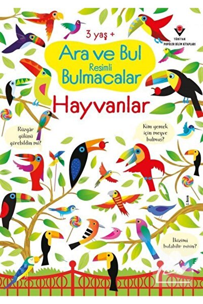 Tübitak Yayınları Ara Ve Bul Resimli Bulmacalar - Hayvanat Bahçesinde 3+ Yaş