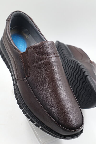 nazenintasarımlar Чоловічі коричневі ортопедичні внутрішні зовнішні повні шкіряні туфлі Jelli ультра комфортні повсякденні туфлі