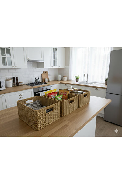 WOOF HOME Wicker Multi-Purpose Basket Organizer S Size 30X20X12 (1 Pc)