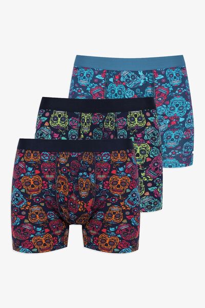 koza iç giyim Men's Triple Cotton Lycra Boxer