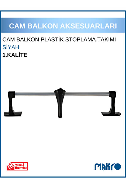 GLASSMAKRO Cam Balkon Stop Takımı Cam Sabitleme Plastik Aparat Stoplamaları