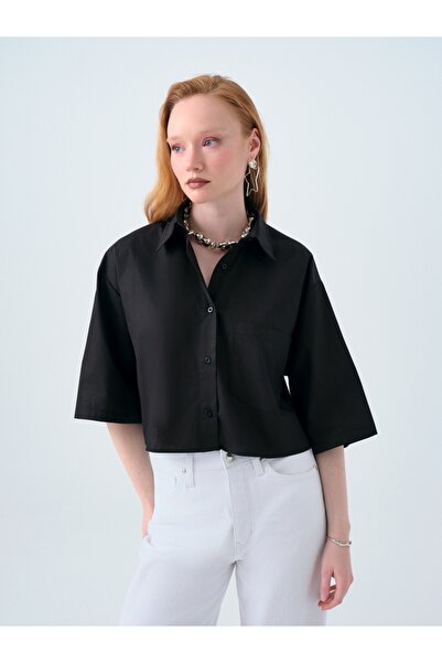 Loft Women's Crop Shirt - Sleeve Design
