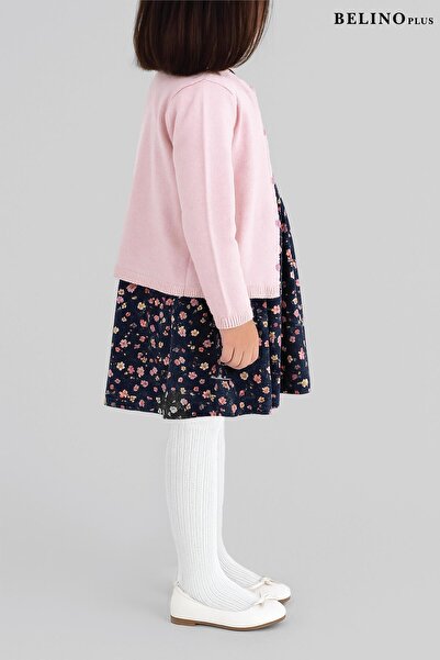 BELİNOPLUS Baby Girl Pantyhose White Color Jacquard Patterned 3 Pack