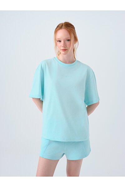 Loft Oversize Γυναικείο Tshirt Σκούρο μανίκι