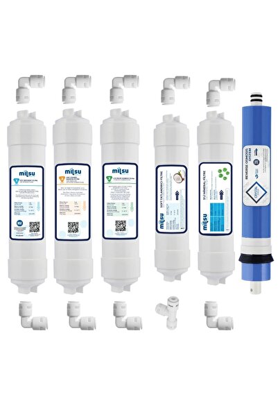 MİLSUART Kapalı Kasa Su Arıtma Cihazı 10lu Filtresi Standart Membran Set