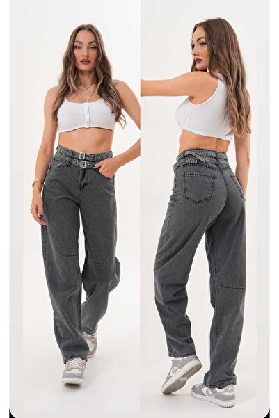 Semesia Double Belted Baggy Jeans