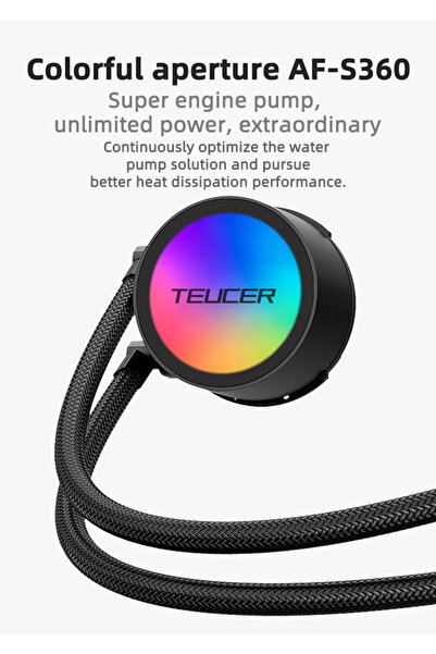 Choice مبرد مائي لوحدة المعالجة المركزية AF-360 BK RGB، 360 مم، مبرد مائي متعدد الاستخدامات لوحدة المعالجة المركزية