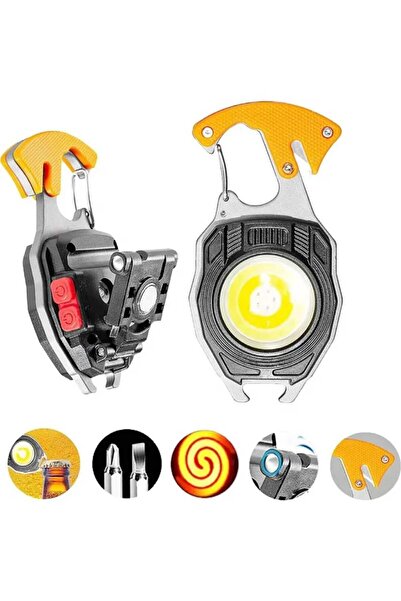 jvx JV-7895 Çok Fonksiyonlu Şarjlı Kamp Lambası Cob Led Işık Çakmak Anahtarlı...