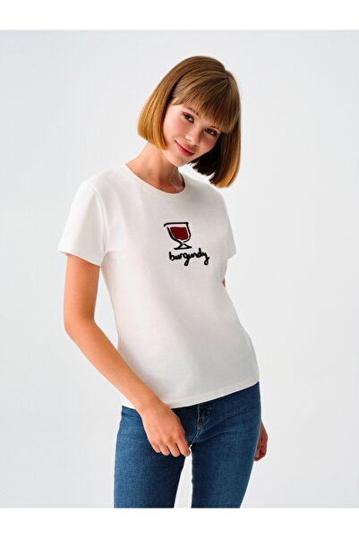 Loft Women's Slim Fit T-Shirt - Sleeves