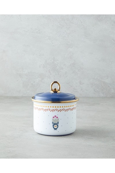 Retro Realm Enamel Spice Holder 0.75 L Blue