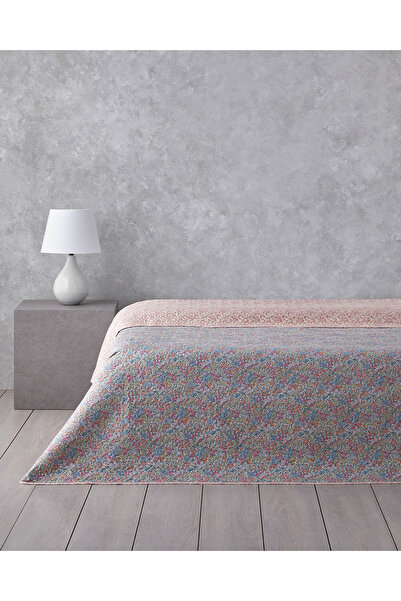 English Home Floral Serenade King Size Çok Amaçlı Örtü 240x220 cm Mavi