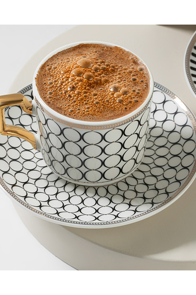 English Home Rabecca Porselen 2'li Kahve Fincan Takımı 90 ml Siyah