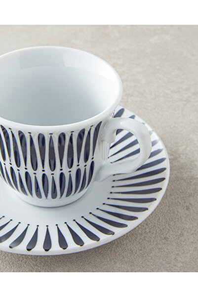 English Home Sada šálků na kávu Dolly Black Porcelain – 12 kusů pro 6 osob