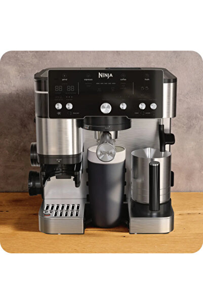 NINJA Semi-Automatic Espresso Machine 2in1 Luxe Cafe Essential ES501, 14 bar, 1650 W, Black/Silver