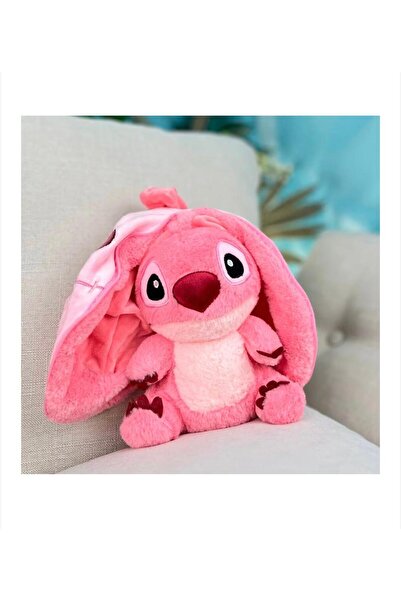 Lilo & Stitch Jucărie de pluș Înger Transformabil 2 în 1 – Cu Glugă Scrump 20 cm