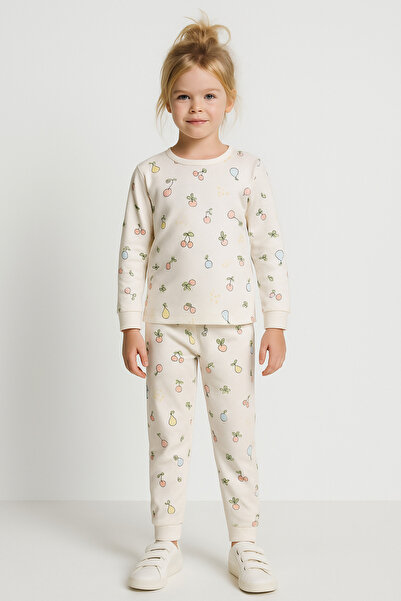 Beniizle Fruits Patterned Girls' Pajama Set