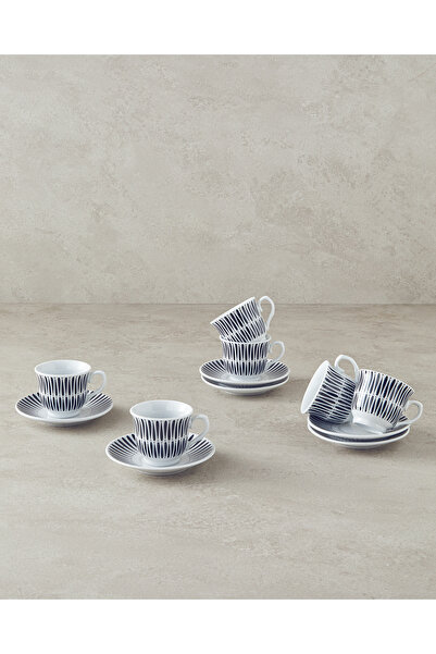 English Home Sada šálků na kávu Dolly Black Porcelain – 12 kusů pro 6 osob