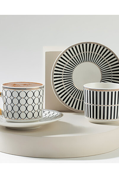 English Home Rabecca Porselen 2'li Kahve Fincan Takımı 90 ml Siyah