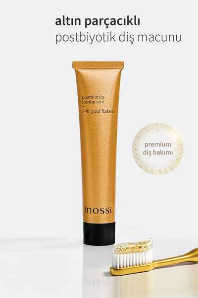 The Mossi Altın Parçacıklı ve Postbiyotik İçerikli Onarıcı Diş Macunu 70mL