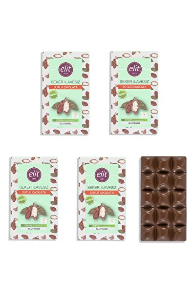Elit Çikolata Şeker Ilavesiz Ve Prebiyotik Sütlü Çikolata 60g 5'li Set (5X60G...