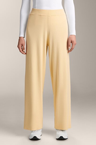 Oysho Wide-leg rib-knit trousers