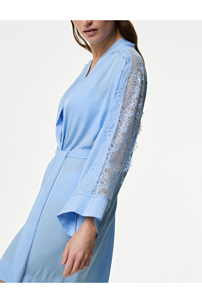 Marks & Spencer Dream Satin™ Dantel Detaylı Sabahlık