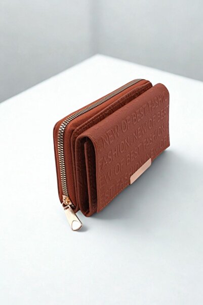 GALB LEATHER Büyük Boy 2 Fermuarlı Bozuk Para Bölmeli Kağıt Para Bölmeli 6 Ka...