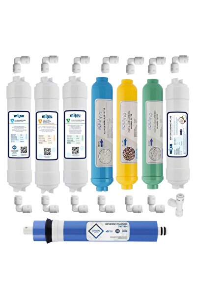 MİLSUART Kapalı Kasa Su Arıtma Cihazı 8li Filtresi Standart Membran Set