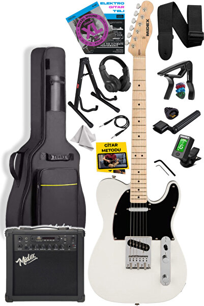 Midex Tlx-50cr-25amp Tele Kasa Maple Klavye 2 Single-coil 25w Amfili Elektro ...