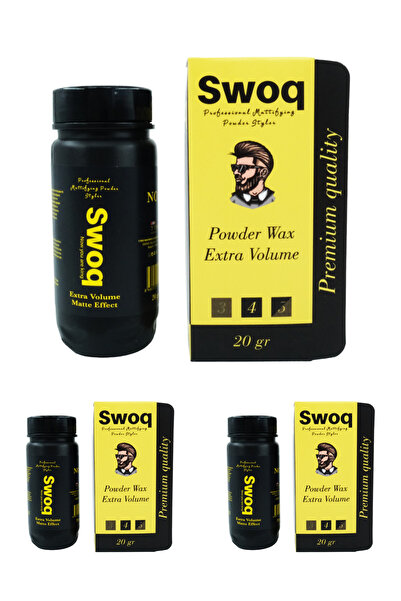 SWOQ SAÇ ŞEKİLLENDİRİCİ PUDRA WAX NO:2 20 GR X3ADET