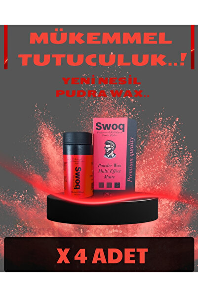 SWOQ SAÇ ŞEKİLLENDİRİCİ PUDRA WAX NO:3 20GR BERBER & KUAFÖRLER İÇİN PROFESYON...