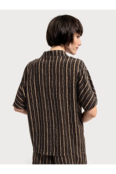 Loft Lf2034844 Kadın Kısa Kol Gömlek Black