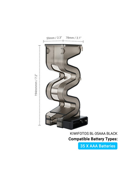 Choice 35 × صندوق بطارية AAA قابل للتركيب على الحائط مع سلم بطارية شفاف ومنظم...