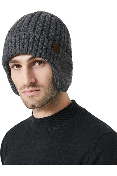 fulina Winter Knitted Beanie Hat,Warm Chunky Cable Knit,Stretchy Cuffed Skull Hats for Cold Weather