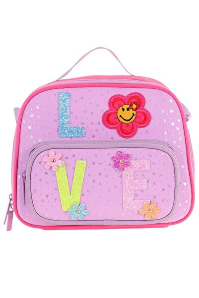 KAUKKO Glitter Love Printed Girl's Thermal Insulated Lunch Box and Pen Holder...