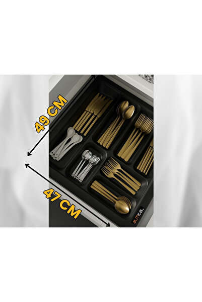 almital mobilya aksesuarları furniture accessories 47x49 cm. 7 gözlü Antrasit...