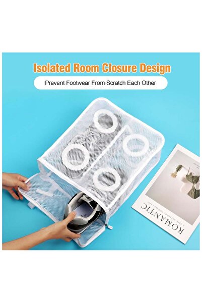 fulina 2Pcs Shoes Wash Bags Mesh Laundry Bags,for Gym Shoes,Slipper,and Other Washer-Safe Footwear