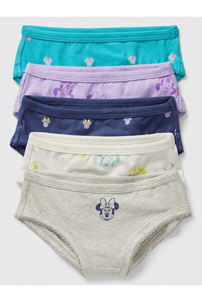 GAP Bebek Çok Renkli 5'li Minnie Mouse Desenli Külot Seti