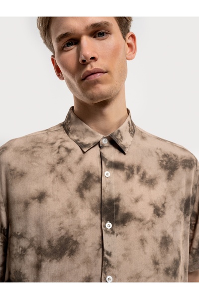 Loft Lf2035178 Erkek Kısa Kol Gömlek Khakı