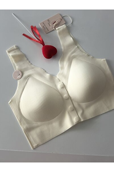 nuda luna Σουτιέν με λέιζερ κοπής με αποσπώμενο μαξιλαράκι με κουμπωτά μπροστά