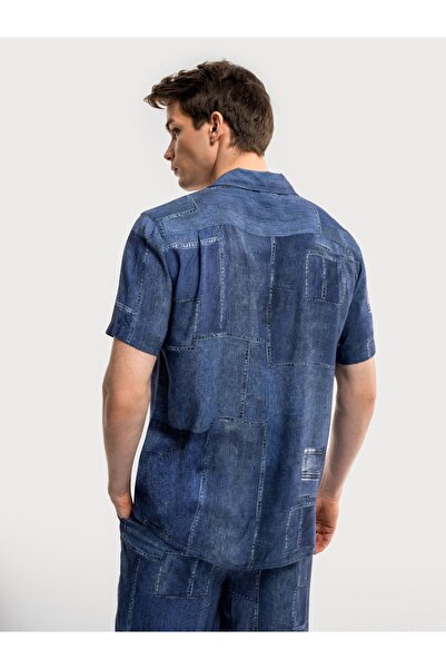 Loft Cămașă pentru bărbați cu croiala relaxată - mâneci