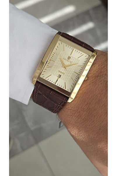 Raymond Rym-3551M Quartz Classic Wristwatch - 2 Years Warranty Gold-Brown-Gold
