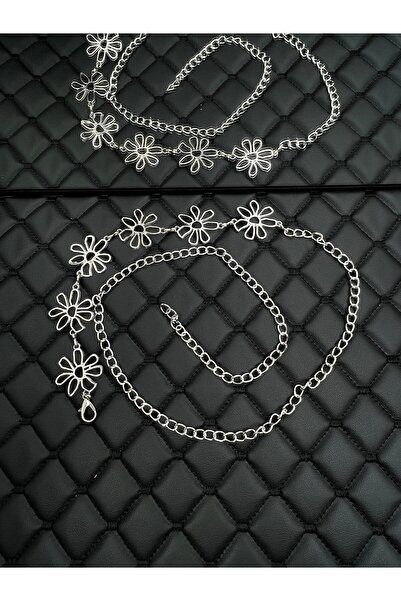 Descoin Γυναικεία ζώνη με ασημί/αλυσίδα, ζώνη παλτό, ζώνη παντελόνι, ζώνη πουκάμισου