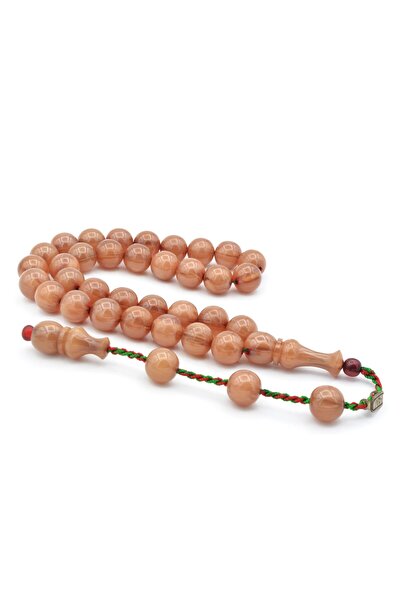 Murty99 Zeyzun Signed Globe Cut White Crimped Amber Prayer Beads 003