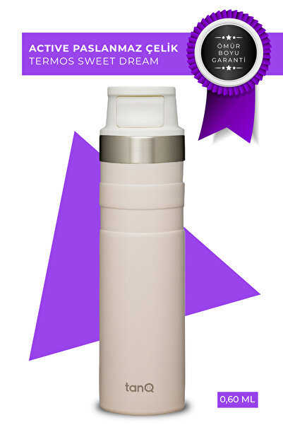 TANQ Ömür Boyu Garantili Active Plus Paslanmaz Çelik Termos Sweet Dreams 600 ML